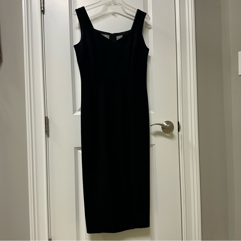 Vintage Black Dress with Front Slit